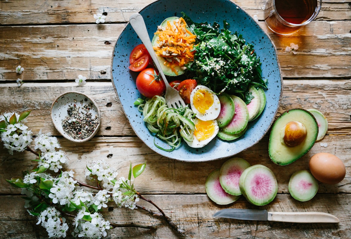 Leafy greens rich in B-vitamins